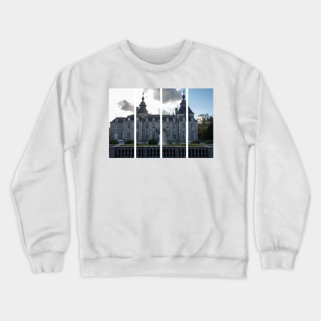 Modave Castle is also known as the Castle of the Counts of Marchin. Liege Province. Autumn sunny day. Crewneck Sweatshirt by fabbroni-art